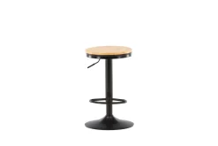 Fjôrd Barkruk Conway Zwart Eikenlook Mdf