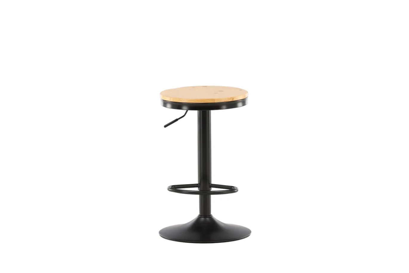 Fjôrd Barkruk Conway Zwart Eikenlook Mdf