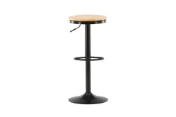 Fjôrd Barkruk Conway Zwart Eikenlook Mdf