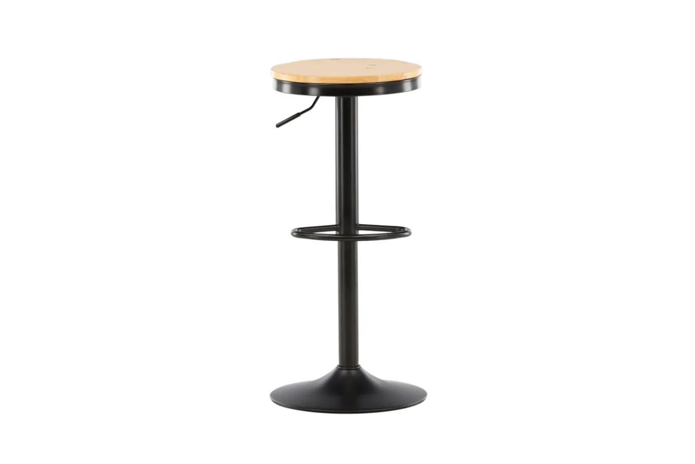 Fjôrd Barkruk Conway Zwart Eikenlook Mdf