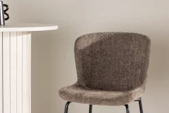 Fjôrd Barkruk Modesto Zwart/Bruin Boucle