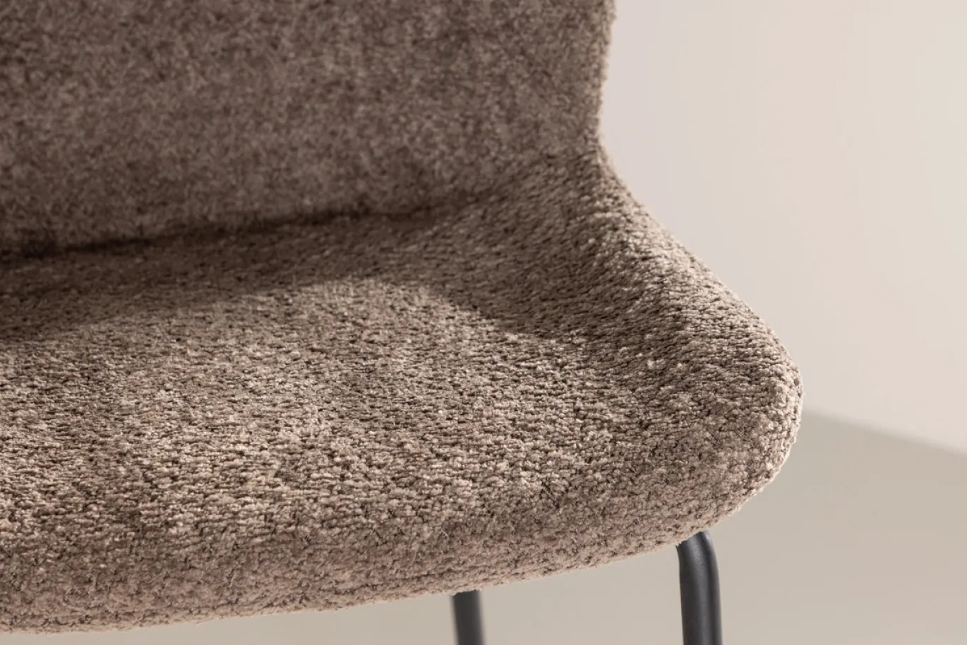 Fjôrd Barkruk Modesto Zwart/Bruin Boucle