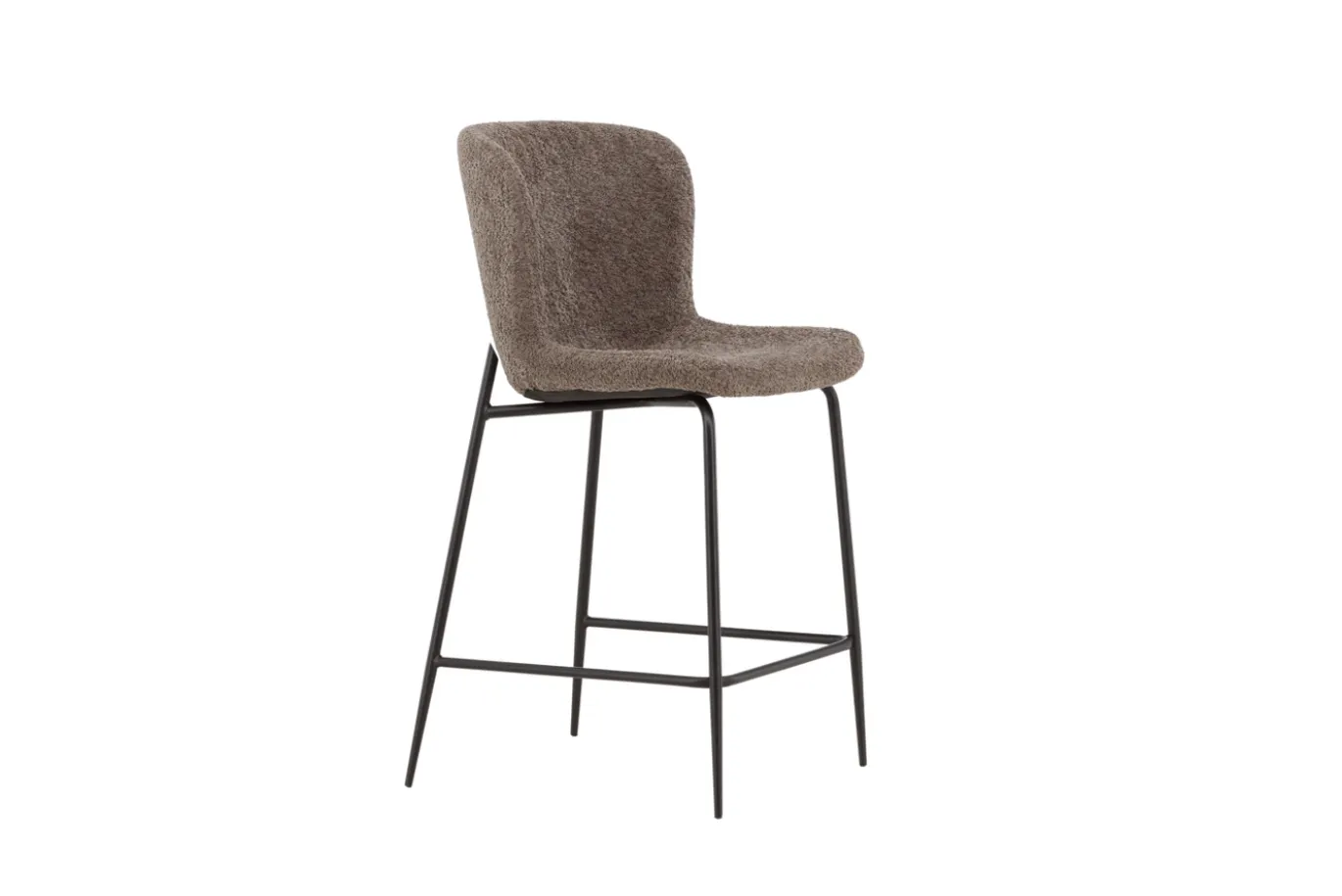Fjôrd Barkruk Modesto Zwart/Bruin Boucle