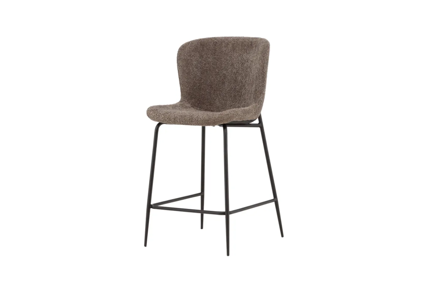 Fjôrd Barkruk Modesto Zwart/Bruin Boucle