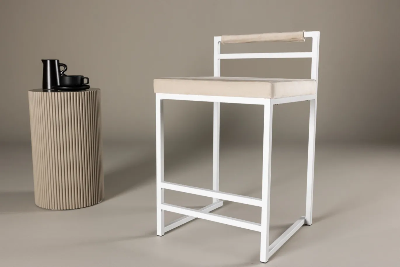 Fjôrd Barkruk Opelika Beige Velvet
