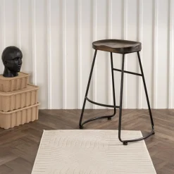 Fjôrd Barkruk Ozark Zinklook Donker Walnoot Hout