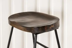 Fjôrd Barkruk Ozark Zinklook Donker Walnoot Hout