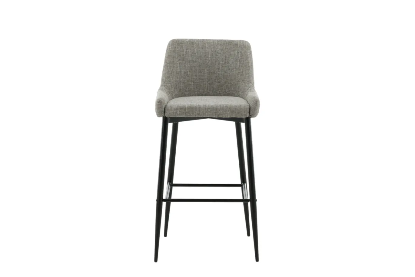 Fjôrd Barkruk Plaza Zwart/Beige Stof Polyester Linnen