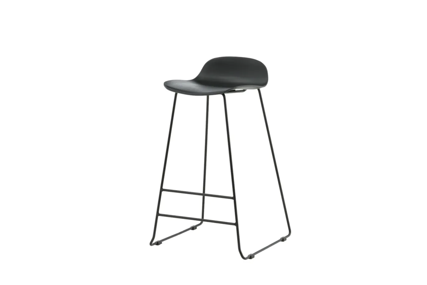 Fjôrd Barkruk Wave Zwart Plastic