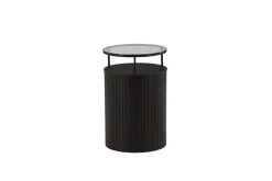 Fjôrd Bijzettafel Bovall Zwart Helder Glas ⌀37cm