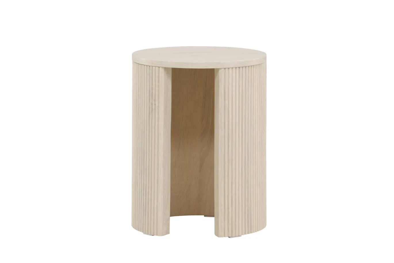 Fjôrd Bijzettafel Bristol Whitewash ⌀40cm