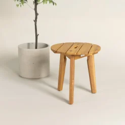 Fjôrd Bijzettafel Chania Naturel Acaciahout Ø40cm