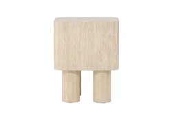 Fjôrd Bijzettafel Klirou Beige Travertinlook 40x40cm
