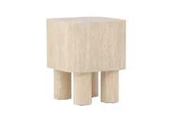 Fjôrd Bijzettafel Klirou Beige Travertinlook 40x40cm