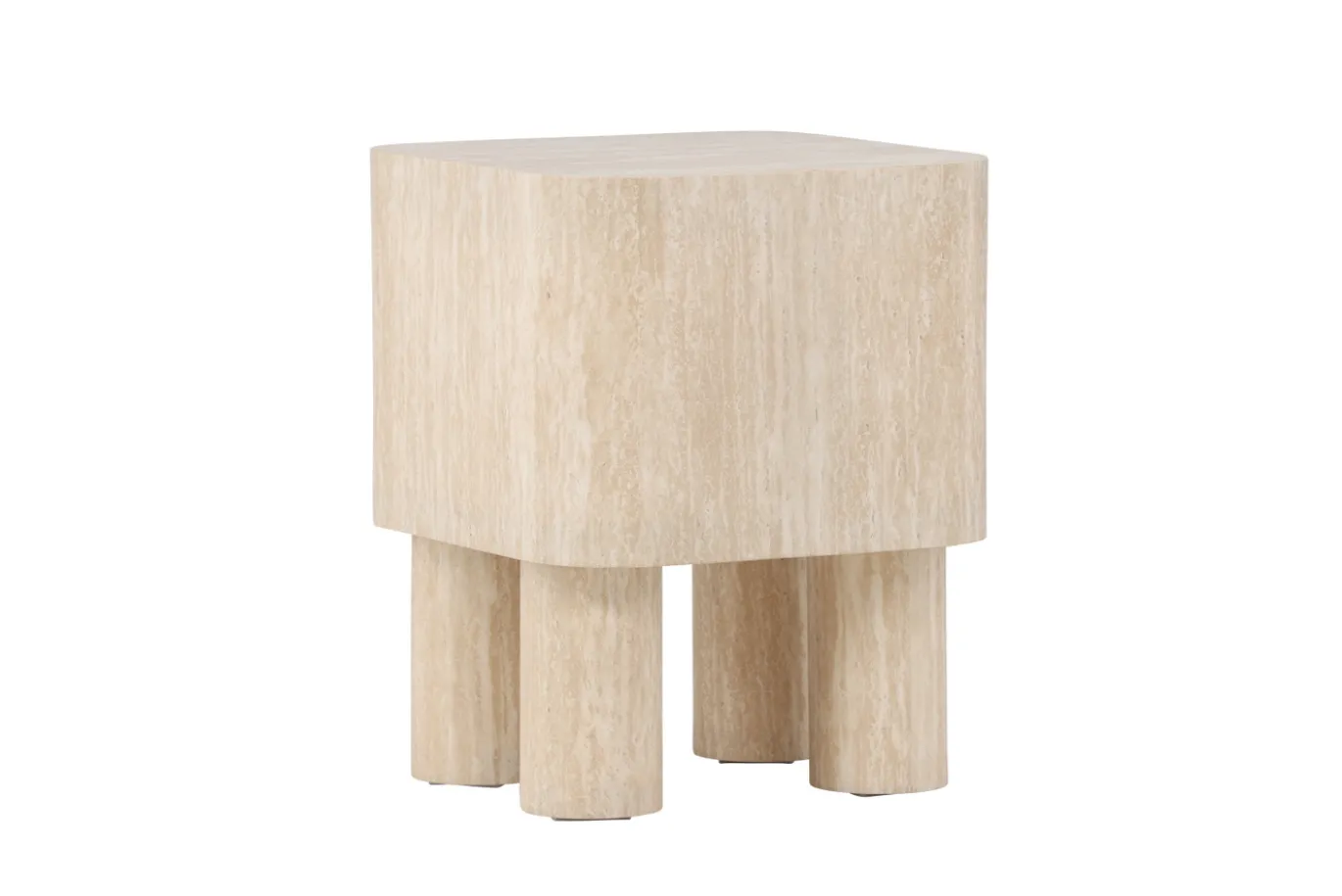 Fjôrd Bijzettafel Klirou Beige Travertinlook 40x40cm