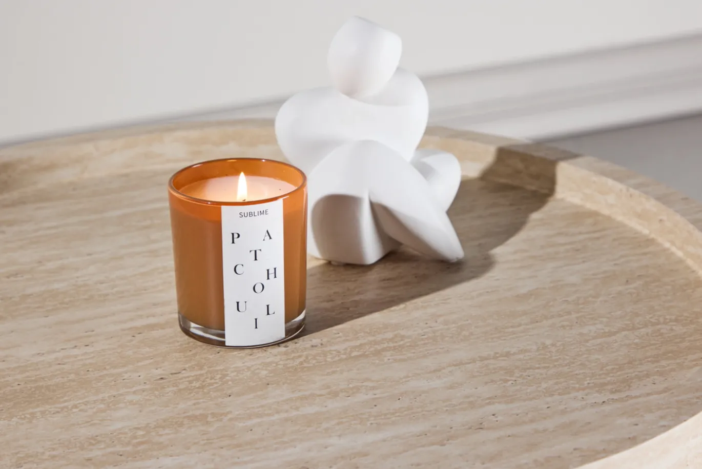 Fjôrd Bijzettafel Krille Beige Travertinlook ⌀60cm