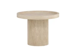 Fjôrd Bijzettafel Krille Beige Travertinlook ⌀60cm