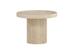 Fjôrd Bijzettafel Krille Beige Travertinlook ⌀60cm