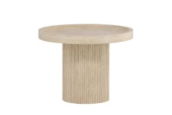 Fjôrd Bijzettafel Krille Beige Travertinlook ⌀60cm