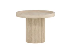 Fjôrd Bijzettafel Krille Beige Travertinlook ⌀60cm