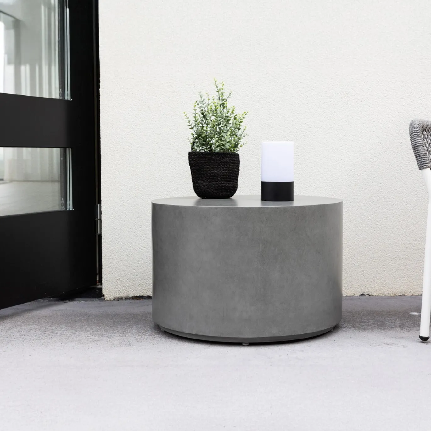 Fjôrd Bijzettafel Lissabon Grijs ⌀60cm