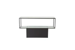 Fjôrd Bijzettafel Maglehem Glas Zwart 130cm