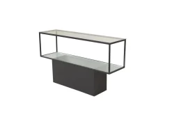 Fjôrd Bijzettafel Maglehem Glas Zwart 130cm