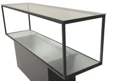 Fjôrd Bijzettafel Maglehem Glas Zwart 130cm