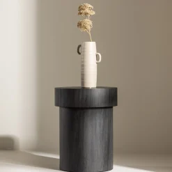 Fjôrd Bijzettafel Malung Zwart ⌀35cm