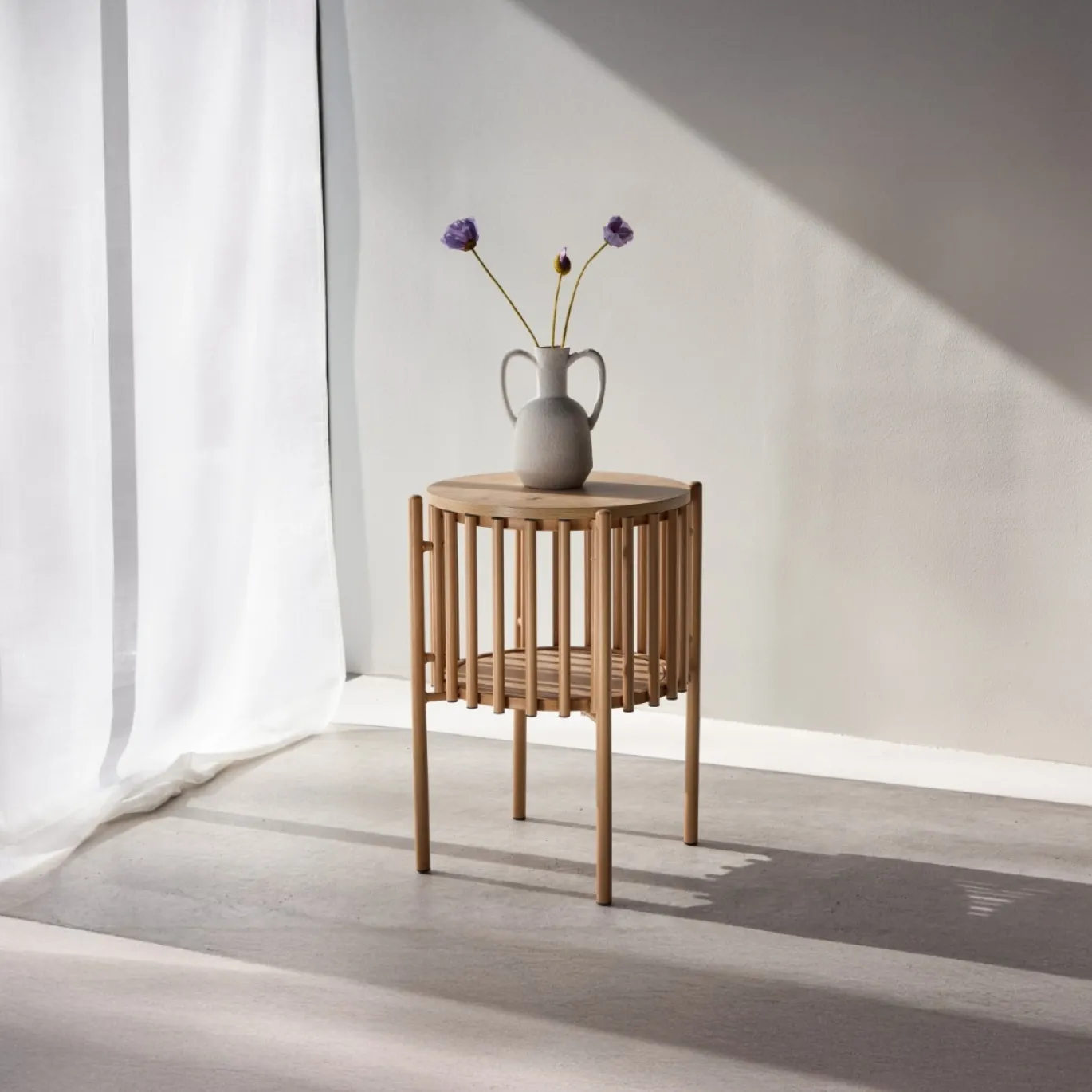 Fjôrd Bijzettafel Rubbo Naturel ⌀45cm
