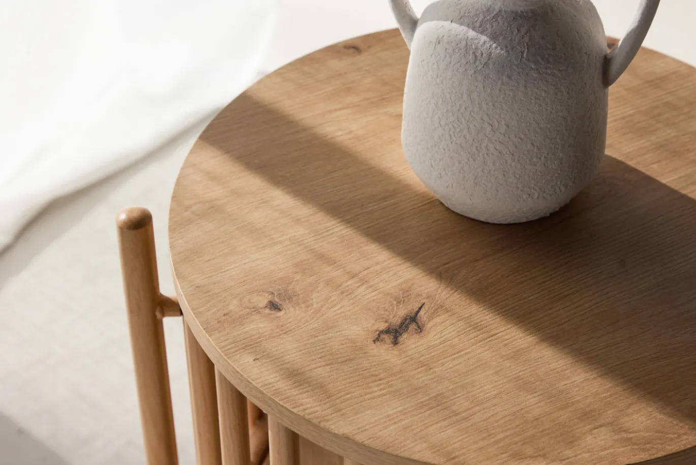 Fjôrd Bijzettafel Rubbo Naturel ⌀45cm