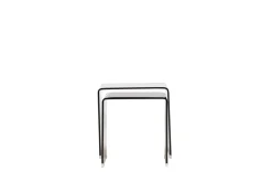 Fjôrd Bijzettafel Telemark Bruin Glas Set van 2