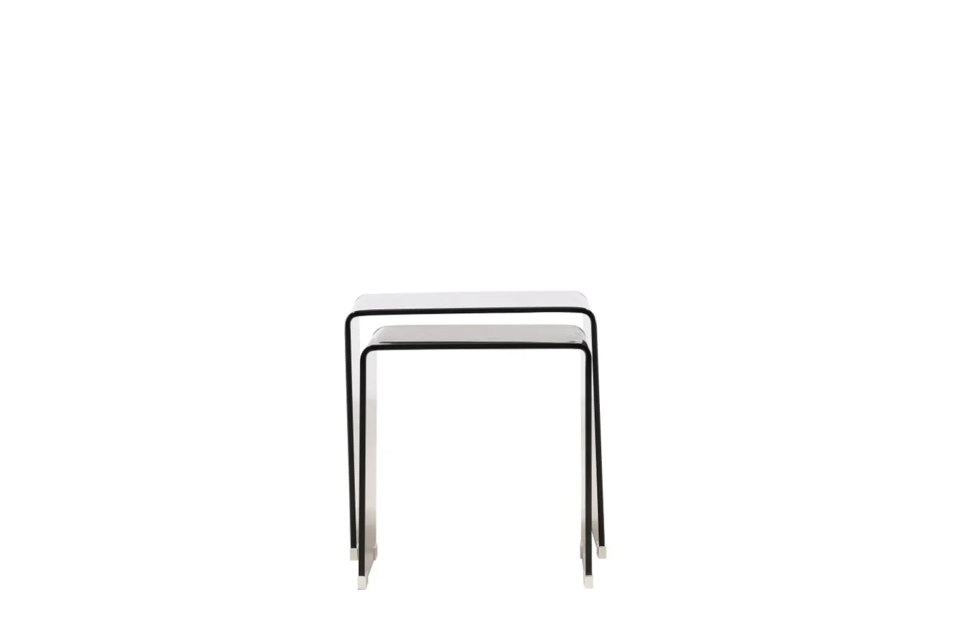 Fjôrd Bijzettafel Telemark Bruin Glas Set van 2