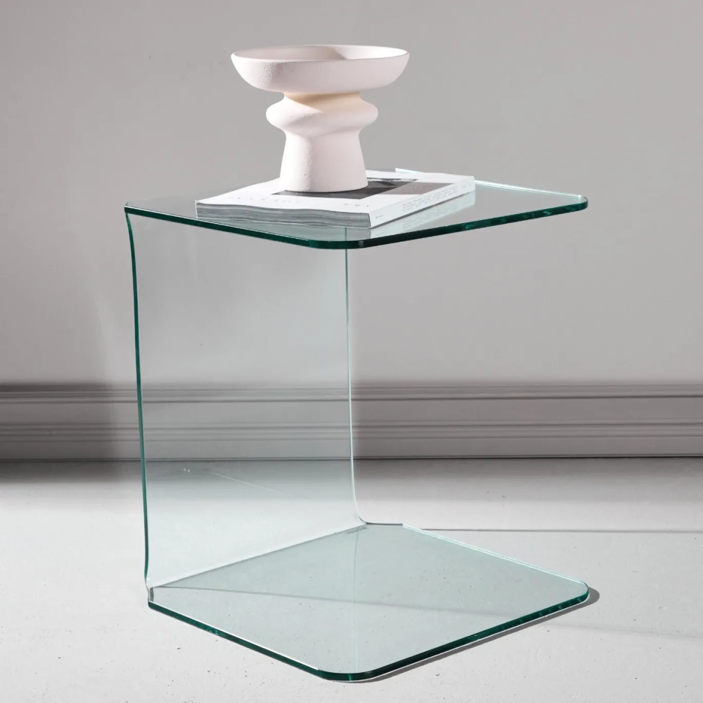 Fjôrd Bijzettafel Telemark Glas Helder 45cm