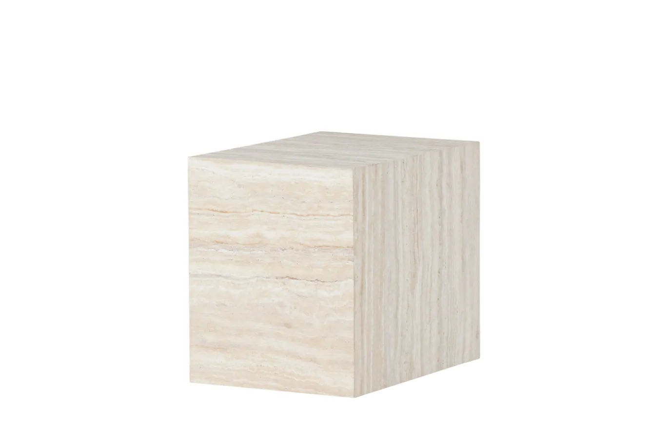 Fjôrd Bijzettafel York Beige Travertinlook 35x25cm