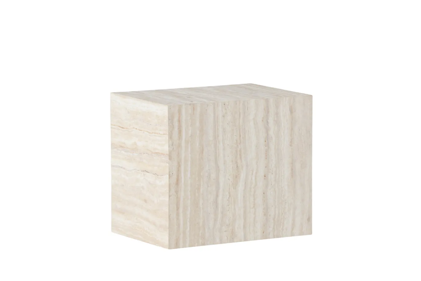 Fjôrd Bijzettafel York Beige Travertinlook 35x25cm