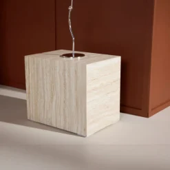 Fjôrd Bijzettafel York Beige Travertinlook 35x25cm