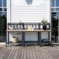 Fjôrd Buitenkeuken Module Mexico Midden Zwart Alu Teak
