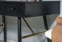 Fjôrd Bureau Gold Zwart 110cm