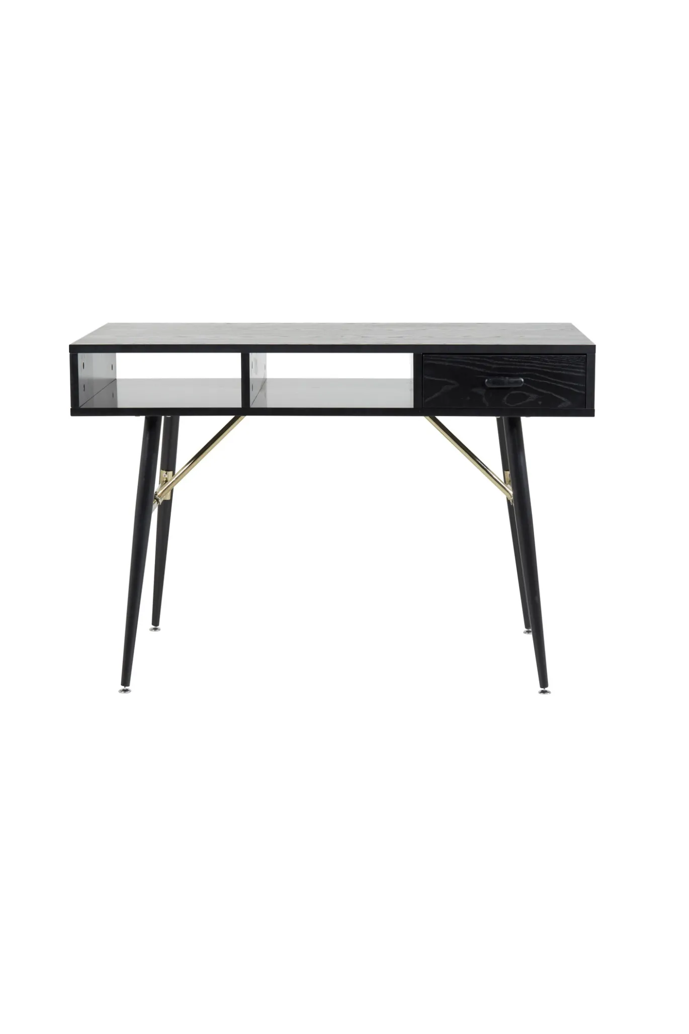 Fjôrd Bureau Gold Zwart 110cm