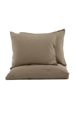 Fjôrd Dekbedovertrek Mila Set Katoen Gauze Bruin 240x220cm