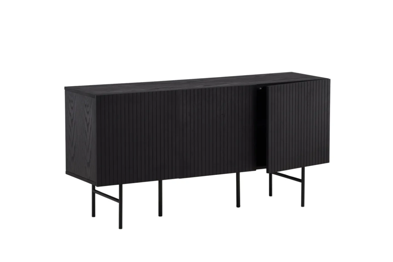 Fjôrd Dressoir Björkön Zwart Eiken Fineer
