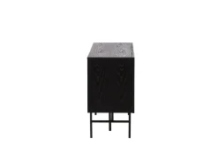Fjôrd Dressoir Björkön Zwart Eiken Fineer