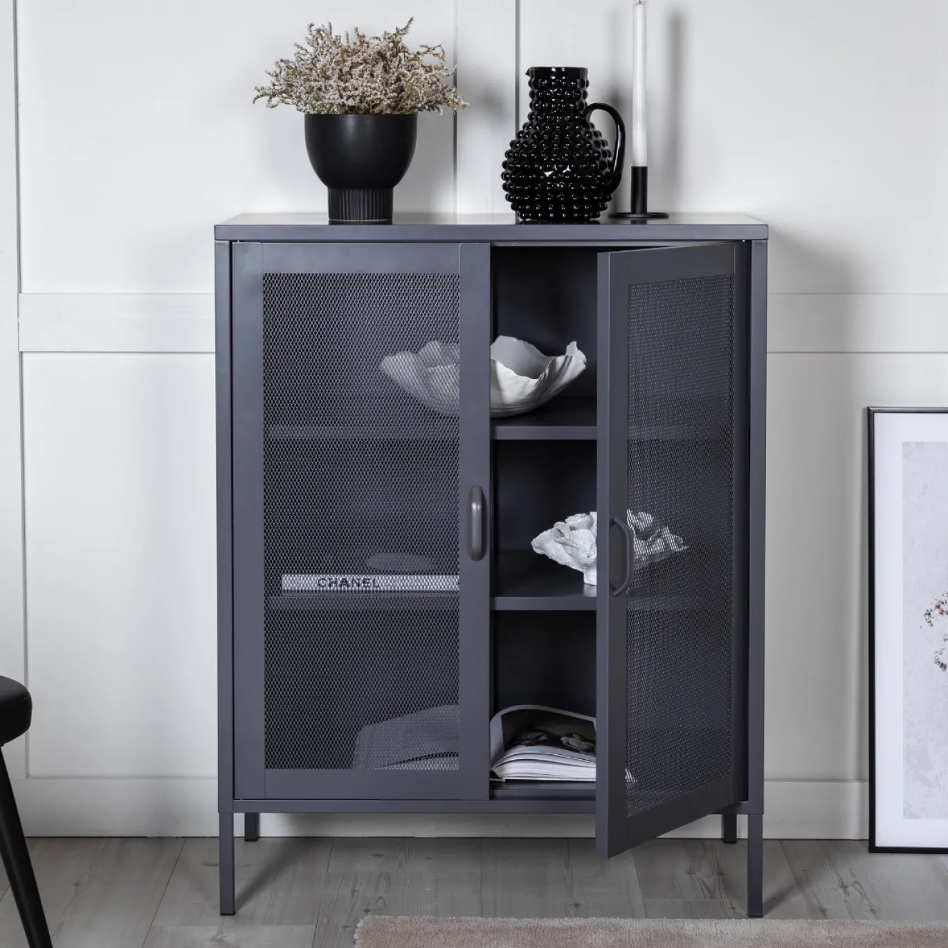 Fjôrd Dressoir Misha Mesh Doors Grijs