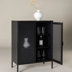 Fjôrd Dressoir Misha Mesh Doors Zwart