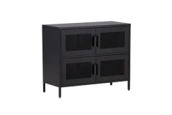 Fjôrd Dressoir Nett Zwart Metaal 90cm