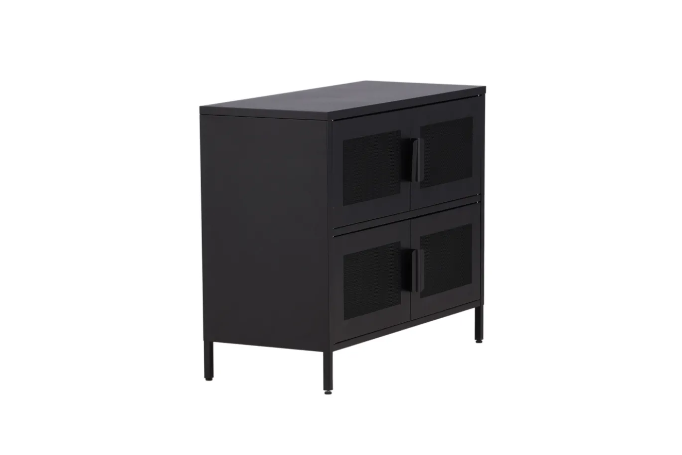 Fjôrd Dressoir Nett Zwart Metaal 90cm