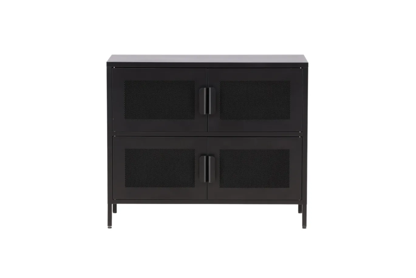 Fjôrd Dressoir Nett Zwart Metaal 90cm