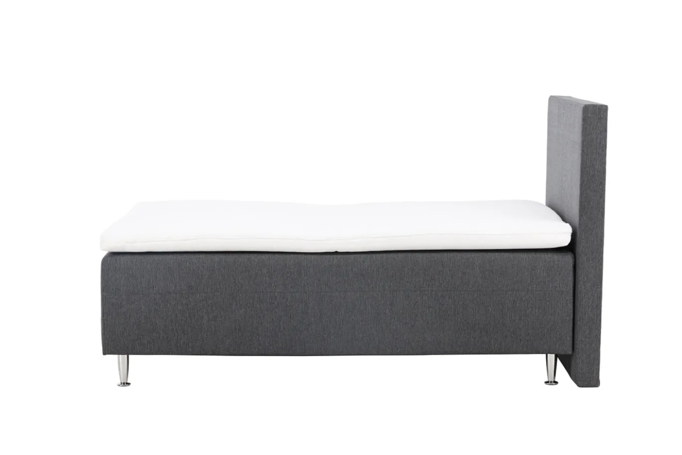 Fjôrd Eenpersoonsbed Mesa 120x200cm Mat Zilver/Donkergrijs