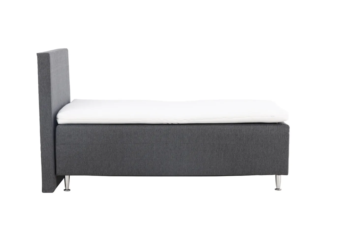 Fjôrd Eenpersoonsbed Mesa 120x200cm Mat Zilver/Donkergrijs
